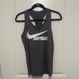 Nike Gray Softball Tank Top